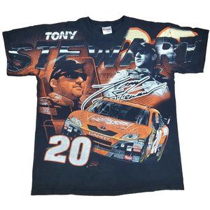 Vintage Tony Stewart Shirt Mens Sz Large L NASCAR Chase Authentics Race Car 90s